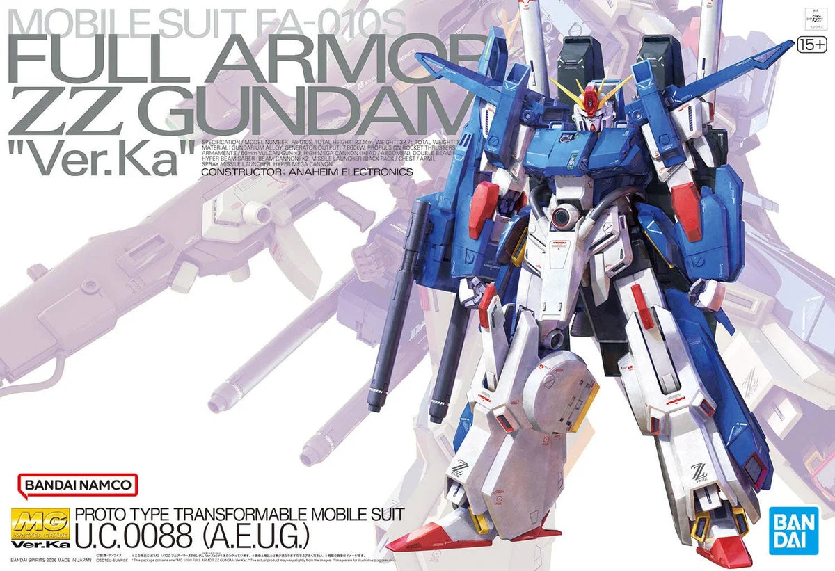 BH MG 1/100 FULL ARMOR ZZ GUNDAM Ver.Ka