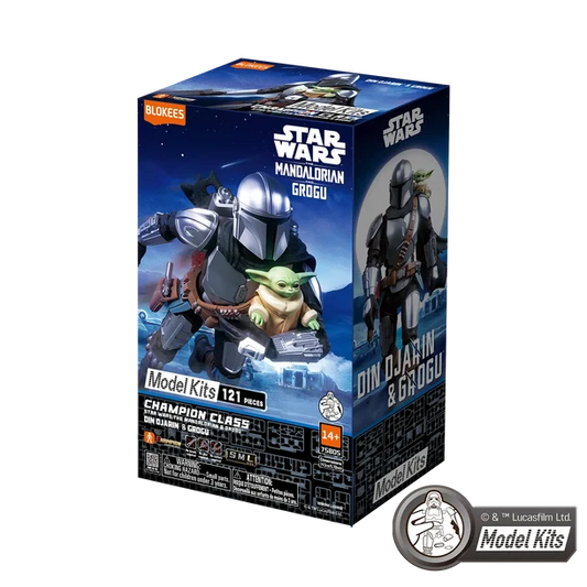 STAR WARS: THE MANDALORIAN & GROGU™ CHAMPION CLASS 05 DIN DJARIN™ & GROGU™ MODEL KITS | BLOKEES