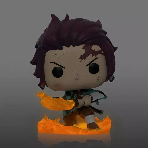 Funko Pop! 874 Tanjiro Kamado (Hinomaki Kagura Dance) [Demon Slayer] - Limited Glow Chase Edition, Special Edition