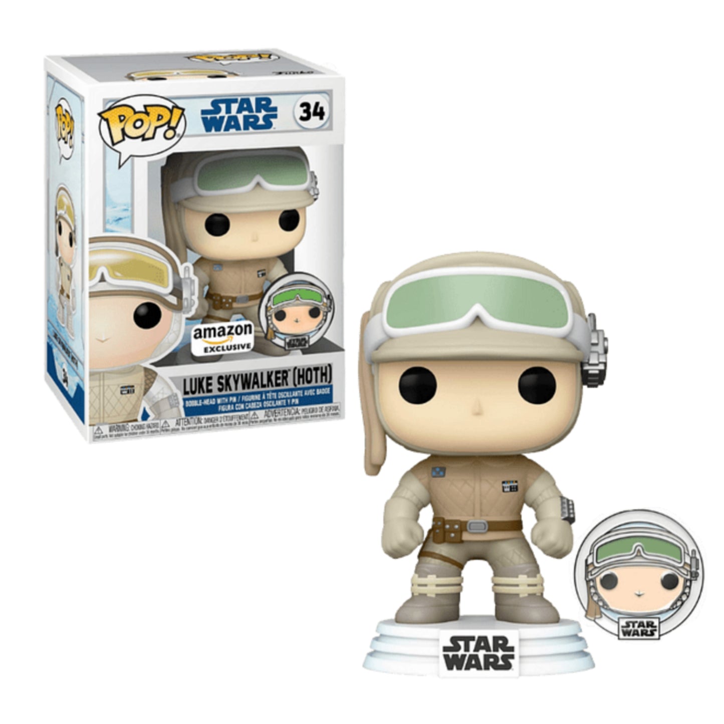 Funko Pop! 34 Luke Skywalker (Hoth) [Star Wars] - Amazon Exclusive