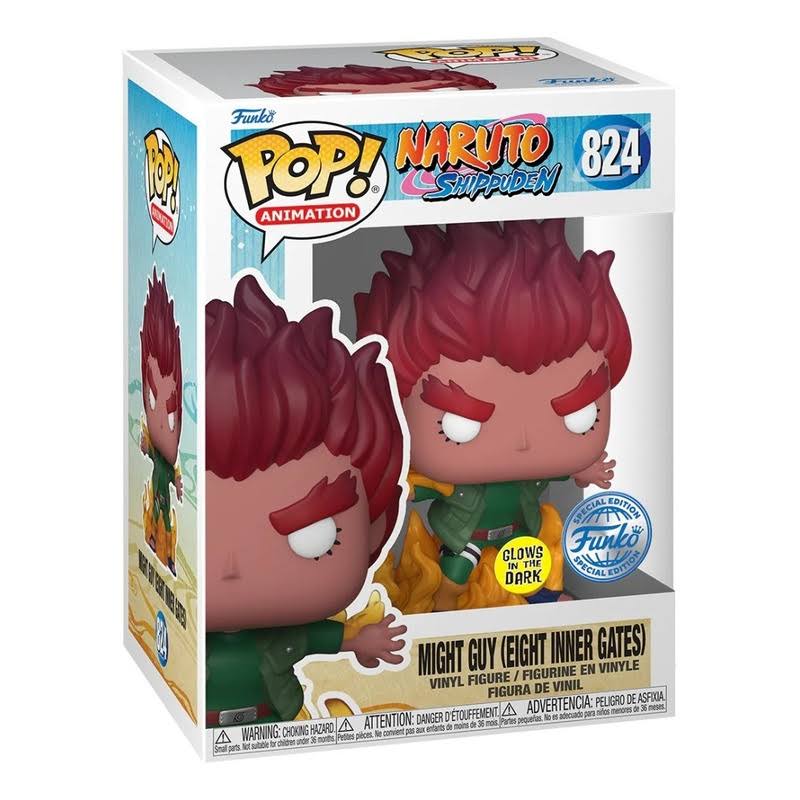 Funko Pop! 824 Might Guy (Eight Inner Gates) [Natuto Shippuden] - Glows in the dark, Funko Special Edition